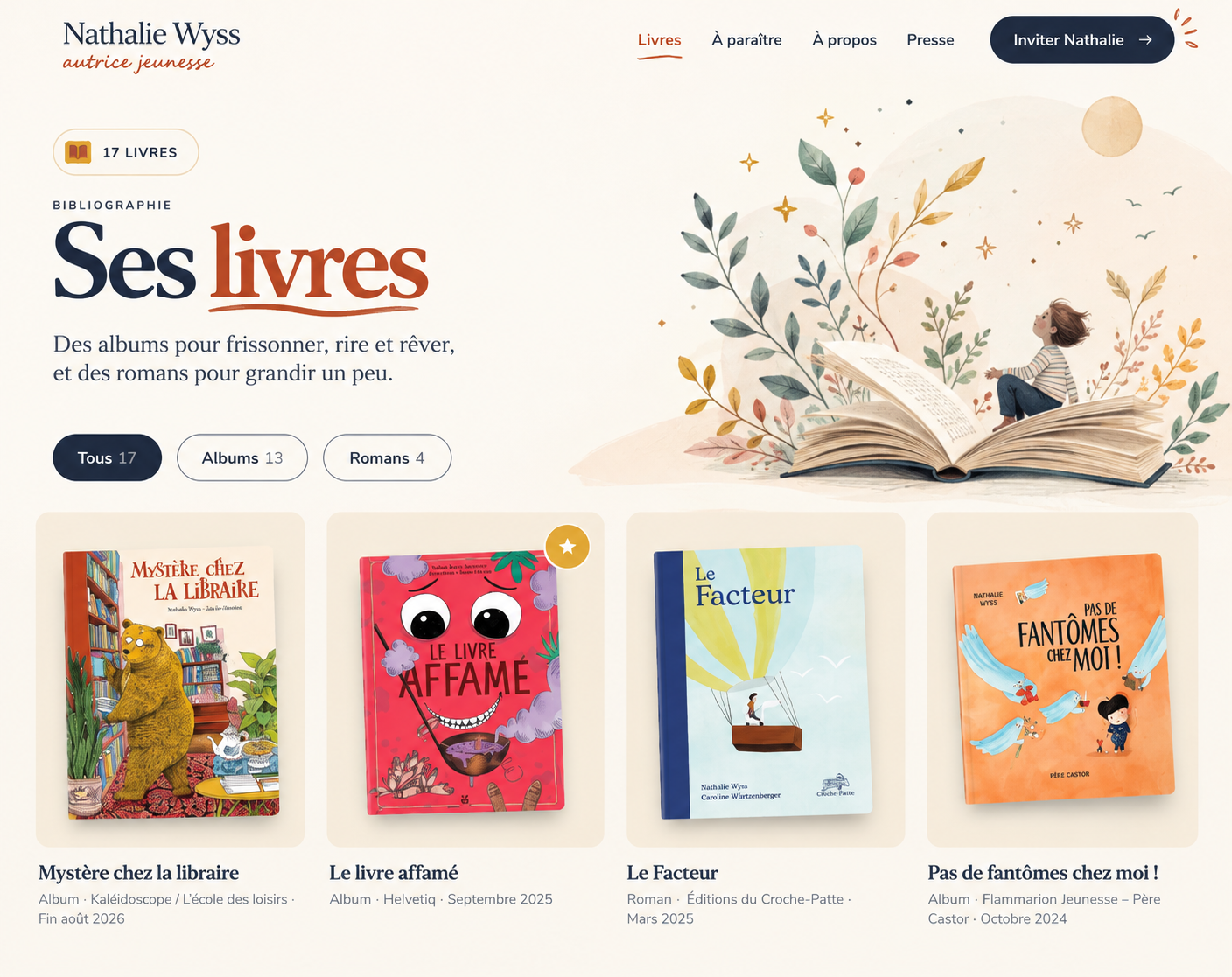 Nathalie Wyss · Autrice jeunesse — vue 2